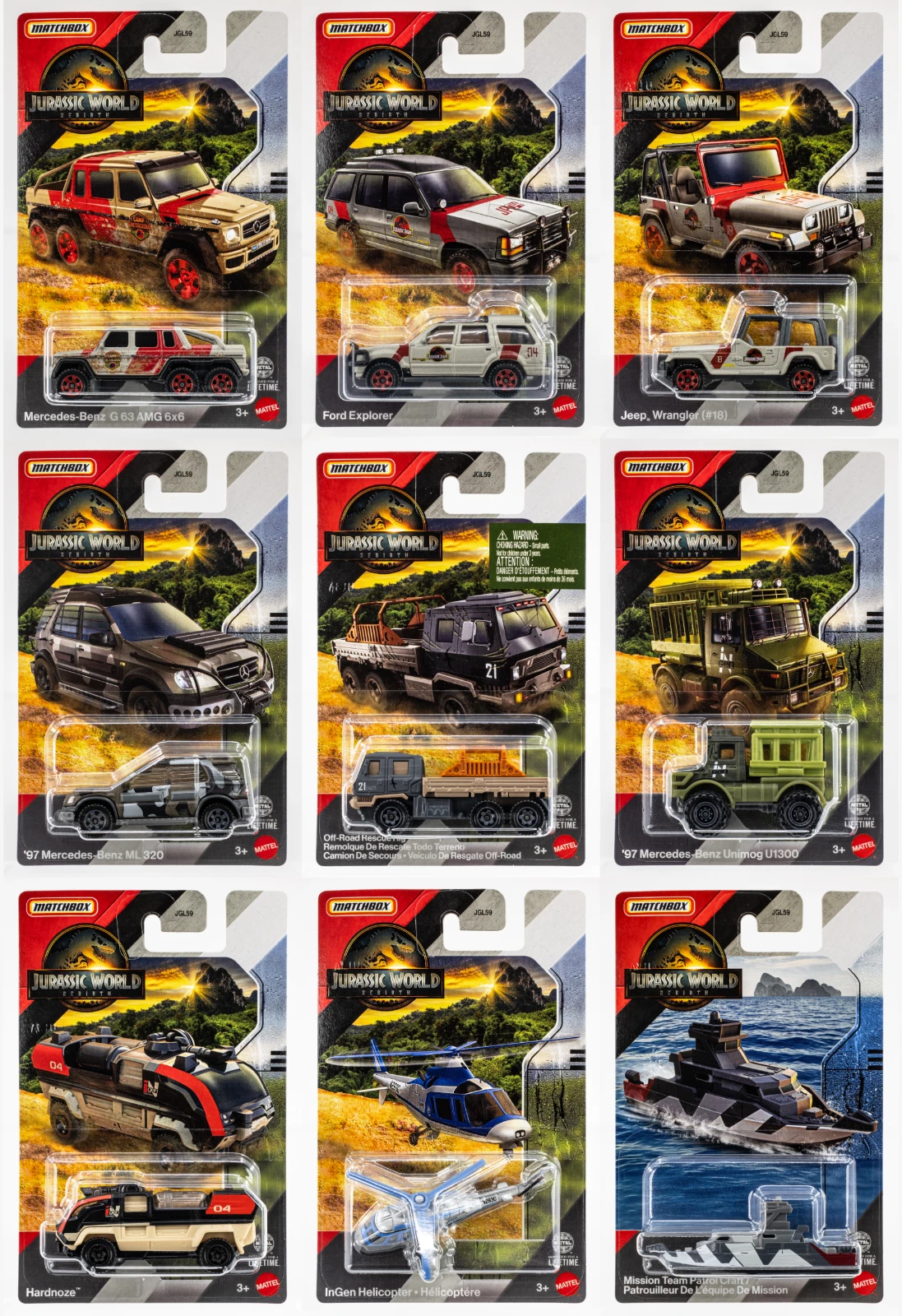 MBJGL59 Matchbox Jurassic World Assortment (1pc Style May Vary)