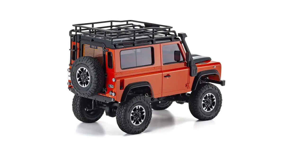 KYO32531MO Mini-Z 4x4 Crawler Land Rover Defender 90 Adventure RTR, Phoenix Orange/Santorini Black