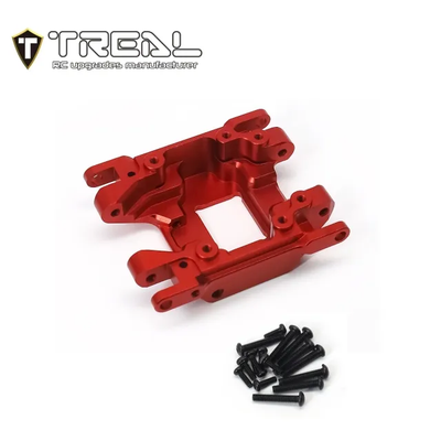 X003KPSYT7 TREAL Aluminum 7075 Center Skid Plate CNC Machined Upgrdes for 1/18 TRX4M-Red