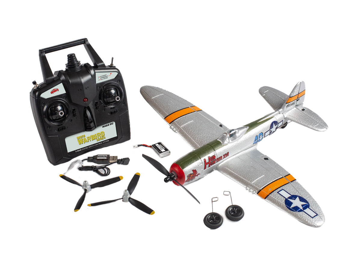 RGRA1307  P-47 Thunderbolt Micro RTF Airplane with PASS (Pilot Assist Stability Software) System