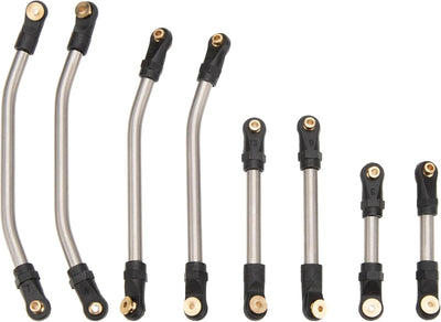 MEUS Racing SCX24 Deadbolt B17 Double Bent Links High Clearance Chassis Links Set for Axial 1/24 RC Crawler (Titanium)