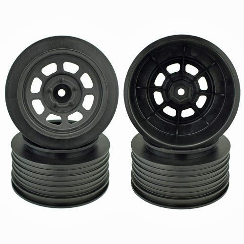 DER-DS4-RB Speedway SC Wheels for Traxxas Slash Rear / 21.5mm BKSP / BLACK / 4Pcs