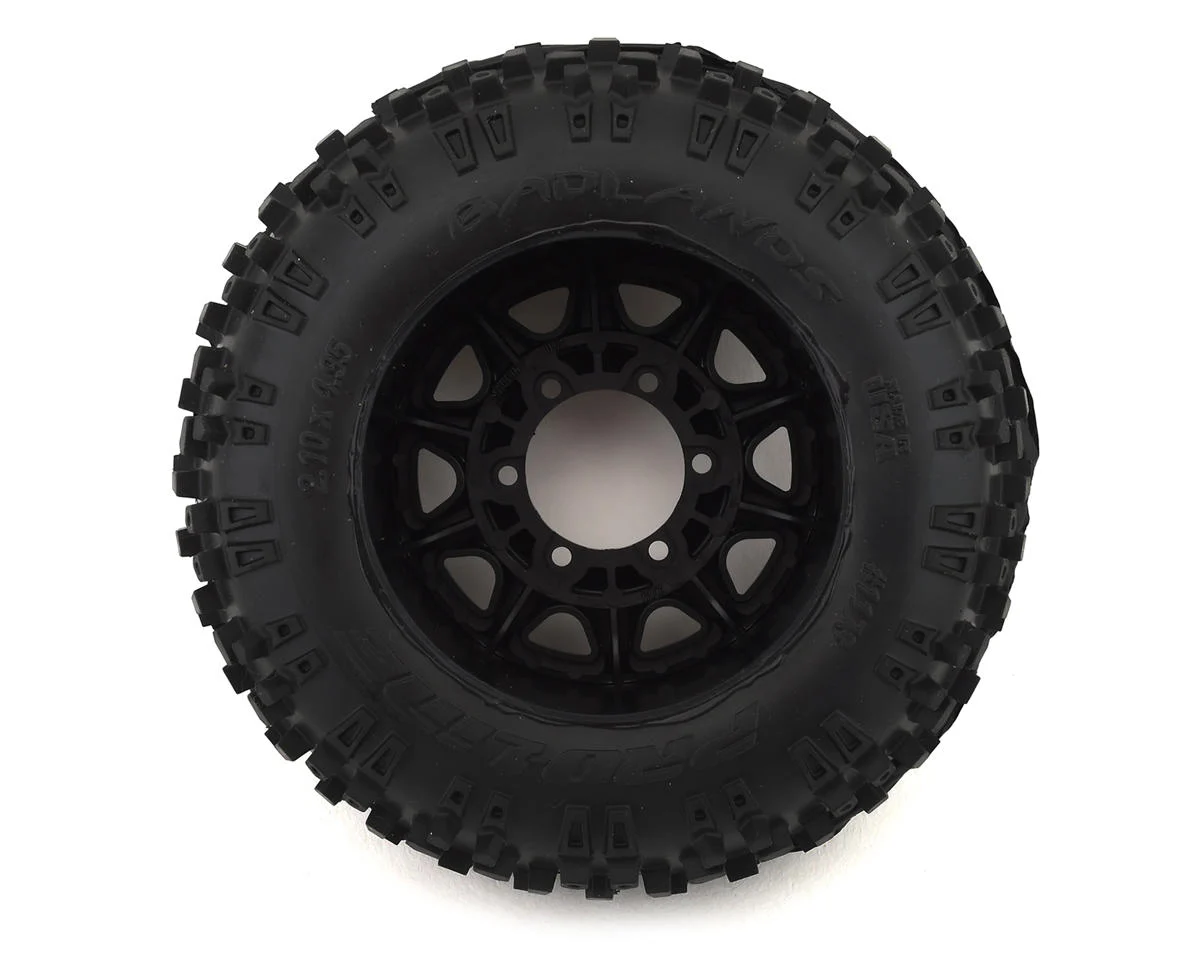PRO117310 Badlands F/R 2.8" MT Tires Mounted 12mm/14mm Black Raid (2)
