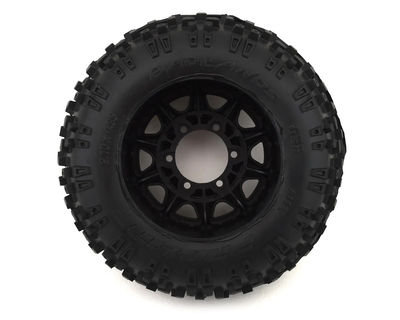 PRO117310 Badlands F/R 2.8" MT Tires Mounted 12mm/14mm Black Raid (2)