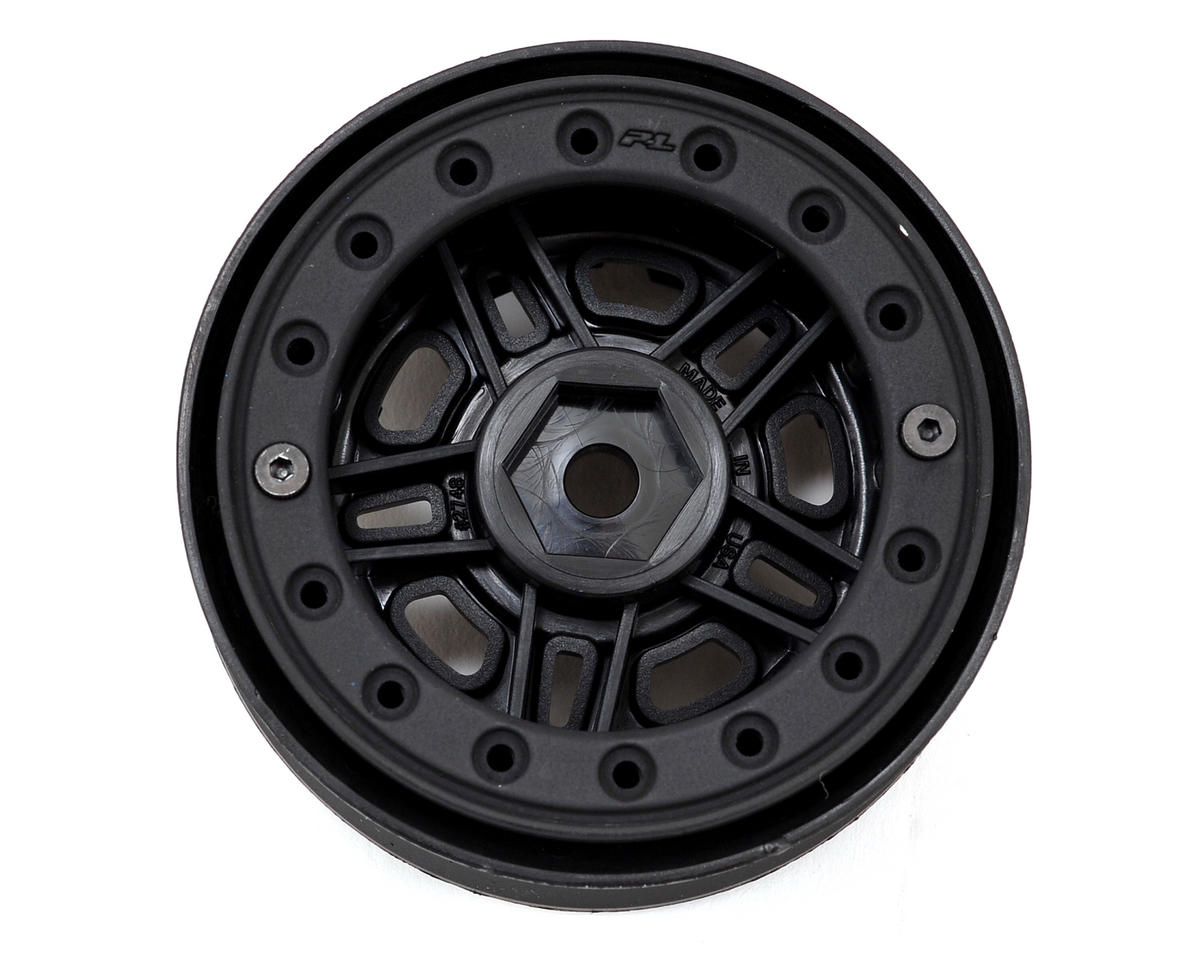PRO274815 FaultLine 1.9" Bead Loc Rock Crawler Wheels (2) (Black/Black)