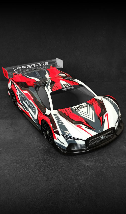 BDYGT8-HYP Bittydesign Hyper GT8 1/8 On-Road GT Body (Clear) (325mm Wheelbase)