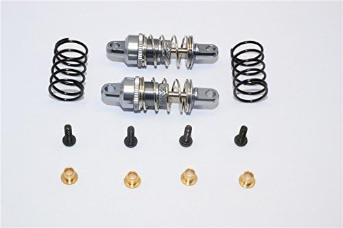 LTX334R-S-S GPM For Traxxas Latrax Rally Upgrade Parts Aluminum Rear Adjustable Damper (34mm) - 1Pr Gray Silver