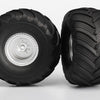 3663 Tires & wheels, assembled, glued (satin chrome wheels, Terra Groove dual profile tires, foam inserts) (electric rear) (2)