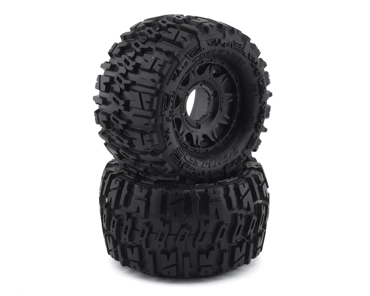 PRO117010 Trencher F/R 2.8" MT Tires Mounted 12mm/14mm Black Raid (2)