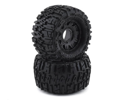 PRO117010 Trencher F/R 2.8" MT Tires Mounted 12mm/14mm Black Raid (2)