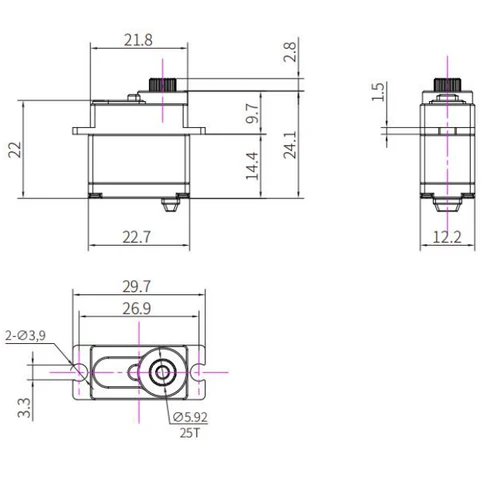 REEFS171 55Micro Digital Core Sub-Micro Servo
