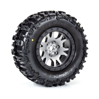 PRO1015114 Limited Edition Trencher Pro-Loc F/R Mounted 24mm Gray/Black Impulse (2): X-MAXX