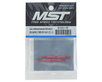 MST810011R Anodized Aluminum Reinforced Turnbuckle 3X40 (Red) (2)