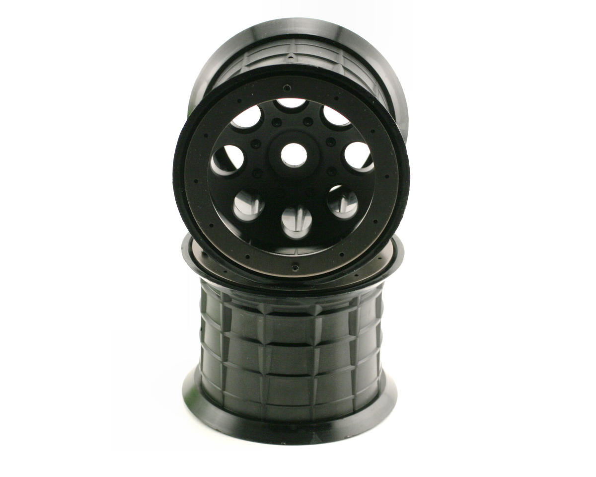AXI8014 Axial 8 Hole Beadlock Monster Truck Wheel (2) (Black)