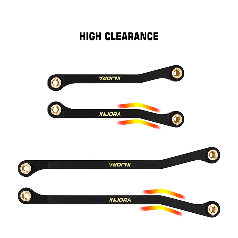 ASC32-04BK INJORA Aluminum High Clearance Chassis Links for 1/32 Redcat Ascent-32