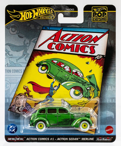 HWHVJ50 Hot Wheels Premium Action Comics #1 - Action Sedan /Berline