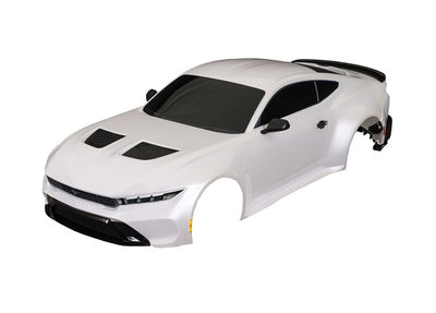 10511-WHT Body, Ford Mustang, Complete (Painted, Decals Applied) White