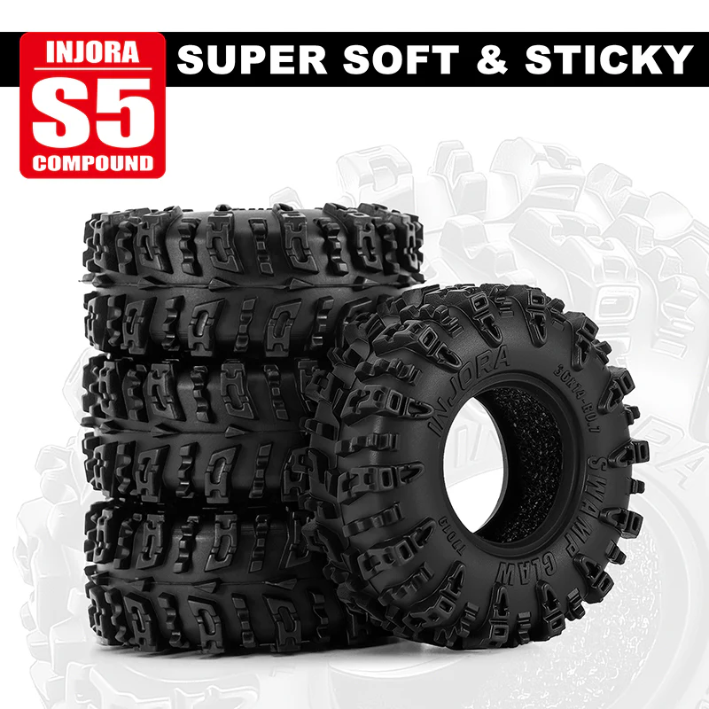 T7019 INJORA 0.7" 36*14mm Swamp Claw Tires for 1/30 SCX30 (T7019) (4)