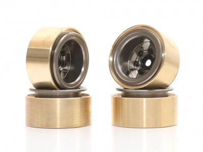 BRW780938TE37-GM KRAIT™ 1.0" TE37 Beadlock Wheel w/ Brass Rings & Hub Options Set (4) Gun Metal
