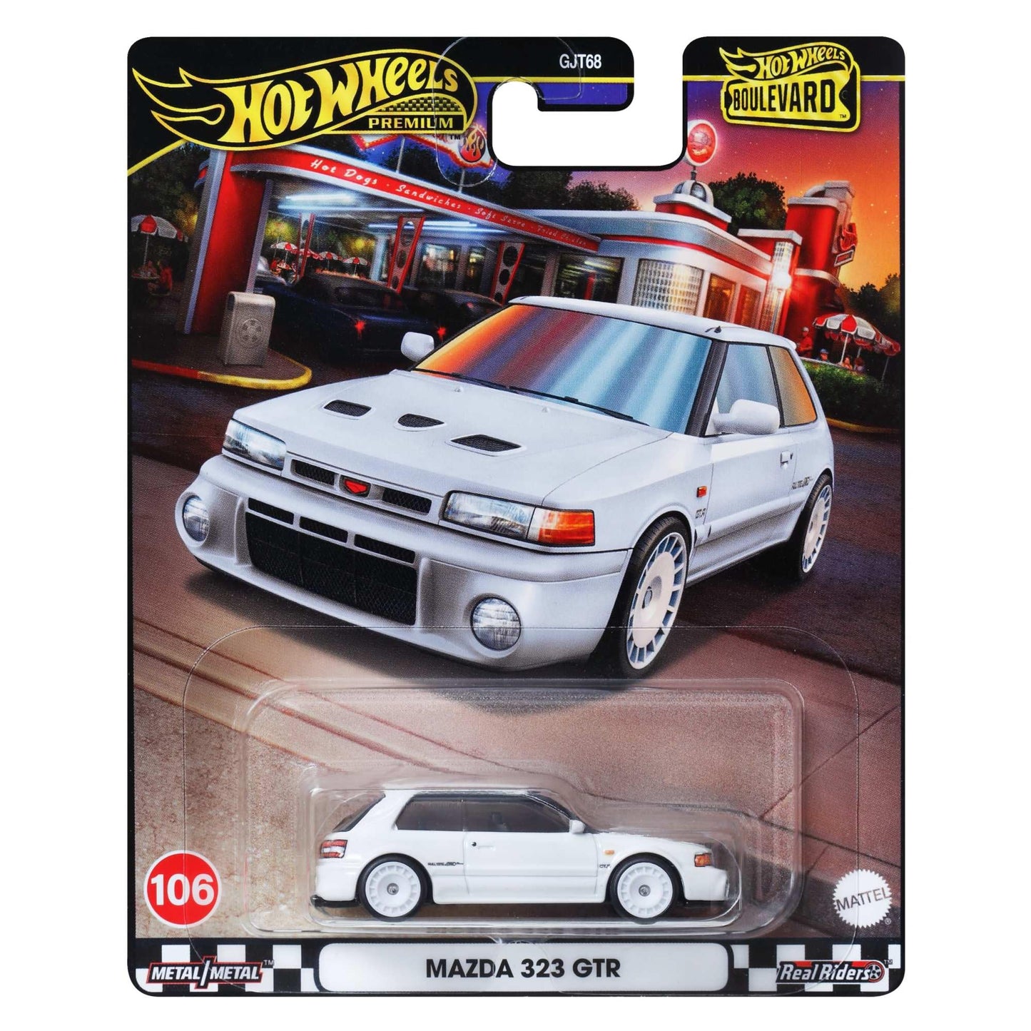 HWHRT59 HW 1:64 Boulevard 2023 Y - Mazda 323 GTX Turbo