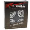 X003K9U4U5 Treal Hobby Type I 1.9" Vintage 12-Hole Beadlock Wheels (Silver) (4)