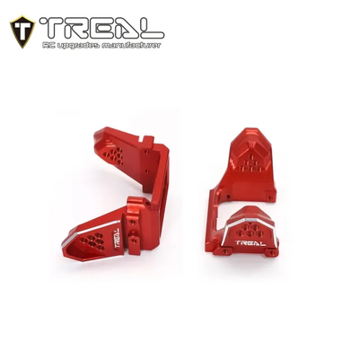 X003LB2DEH TREAL Aluminum 7075 Front & Rear Shock Mounts for TRX4M 1/18 Upgrades Parts-RED