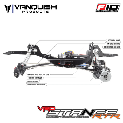 VPS09009A Vanquish Products VRD Stance RTR 1/10 Scale Portal Axle Competition Crawler - Tennis Green