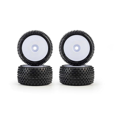 PRO1035613 Pro-Line Racing 1/28 Prism Front/Rear Carpet Tires Mounted 7mm, White (4): Losi Micro-T