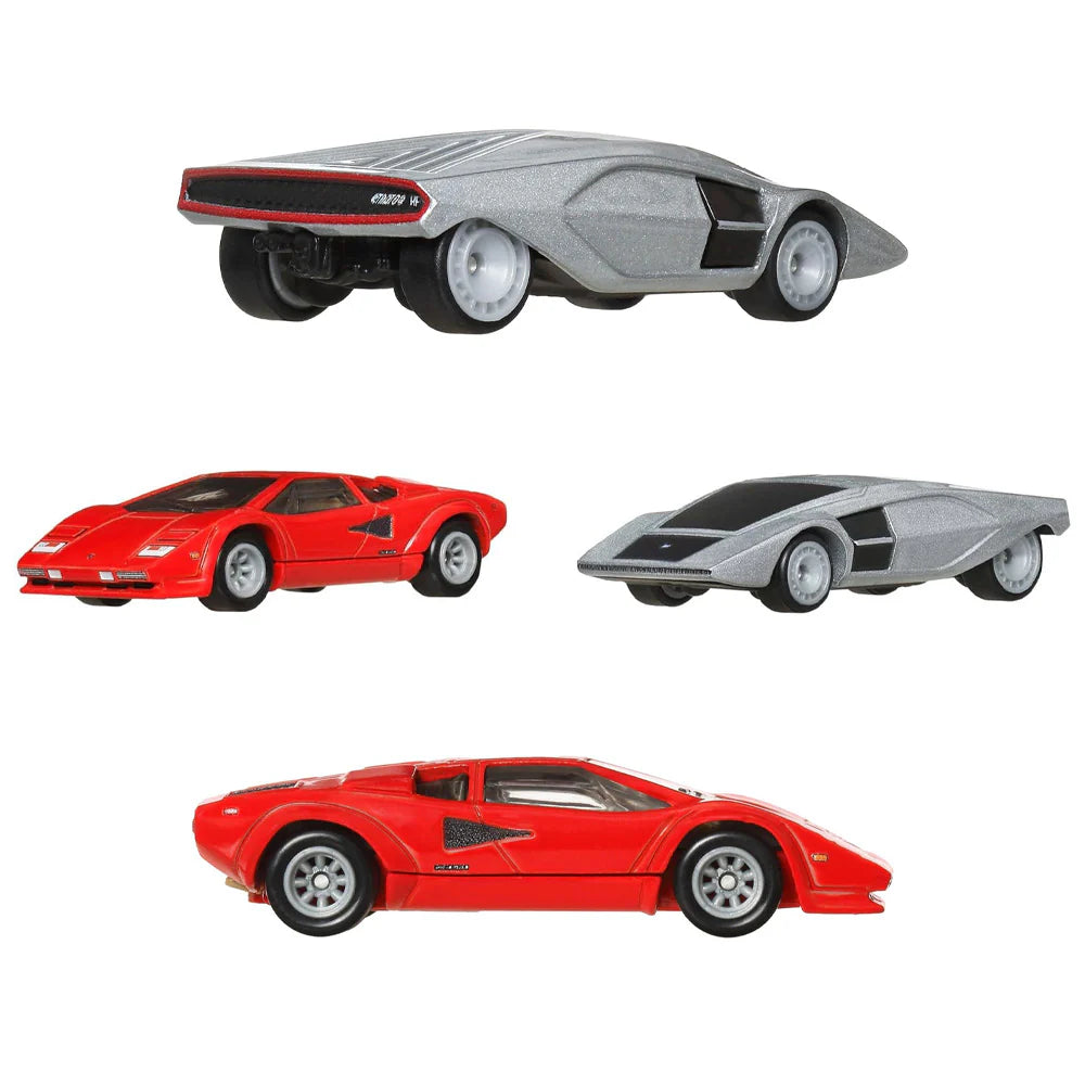HWJBL02  1:64 Car Culture Premium 2 Pack Lamborghini Countach & Lancia Stratos Zero