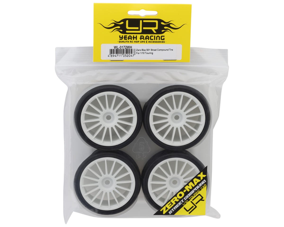 WL-0172WH Yeah Racing Zero-Max S01 1/10 Touring Car Pre-Mount w/12mm Hex (4) (Street Compound)