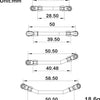 MEUS Racing SCX24 C10 Bronco Wrangler Double Bent Links High Clearance Chassis Links Set for Axial 1/24 RC Crawler (Titanium)
