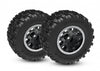 10771-STBLK Tires & wheels, assembled (black with satin beadlock wheels, dual profile (2.1" outer, 2.6" inner), Sledgehammer® tires, foam inserts)) (front) (2)