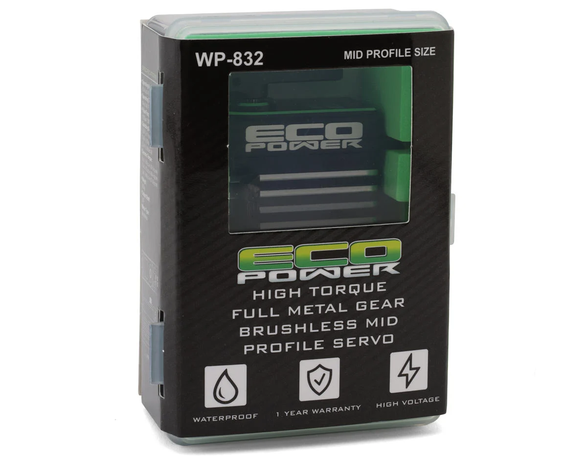 ECP-832 EcoPower 832 Mid Profile High Torque Brushless Rock Crawling/Bashing Servo (HV) (Waterproof) (Metal Case)