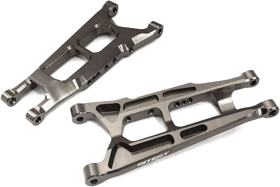 INTC32571GREY Billet Machined Aluminum Lower Suspension Arms 1/10 4X4