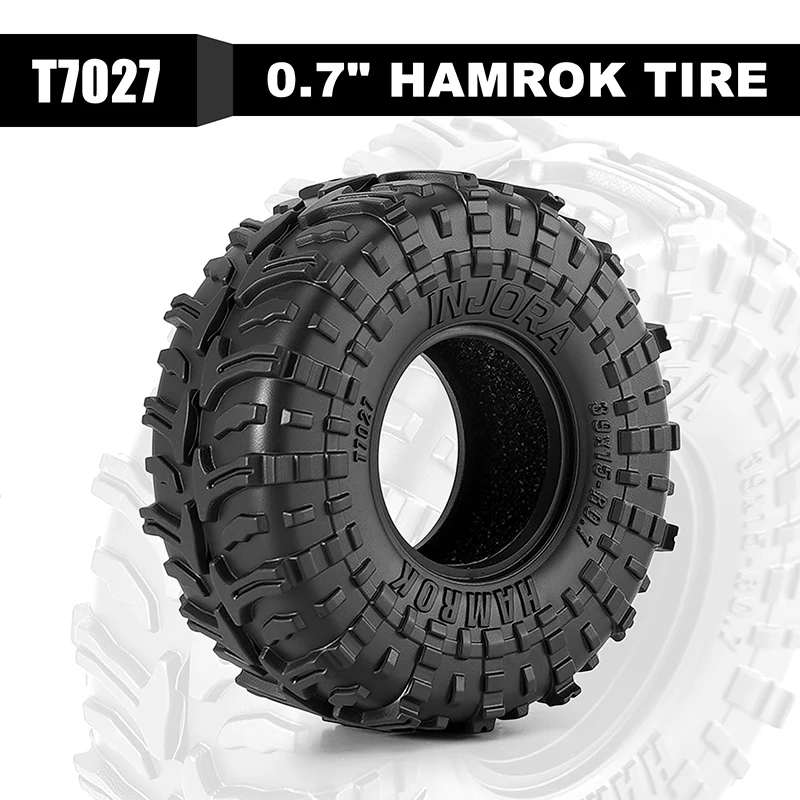 T7027 INJORA 0.7" 39*15mm HAMROK Tires for 1/30 SCX30 (T7027)