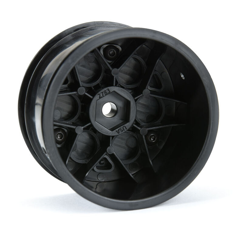 PRO278303 Showtime Rear 2.2" 12mm Sprint Car Wheels (2) Black
