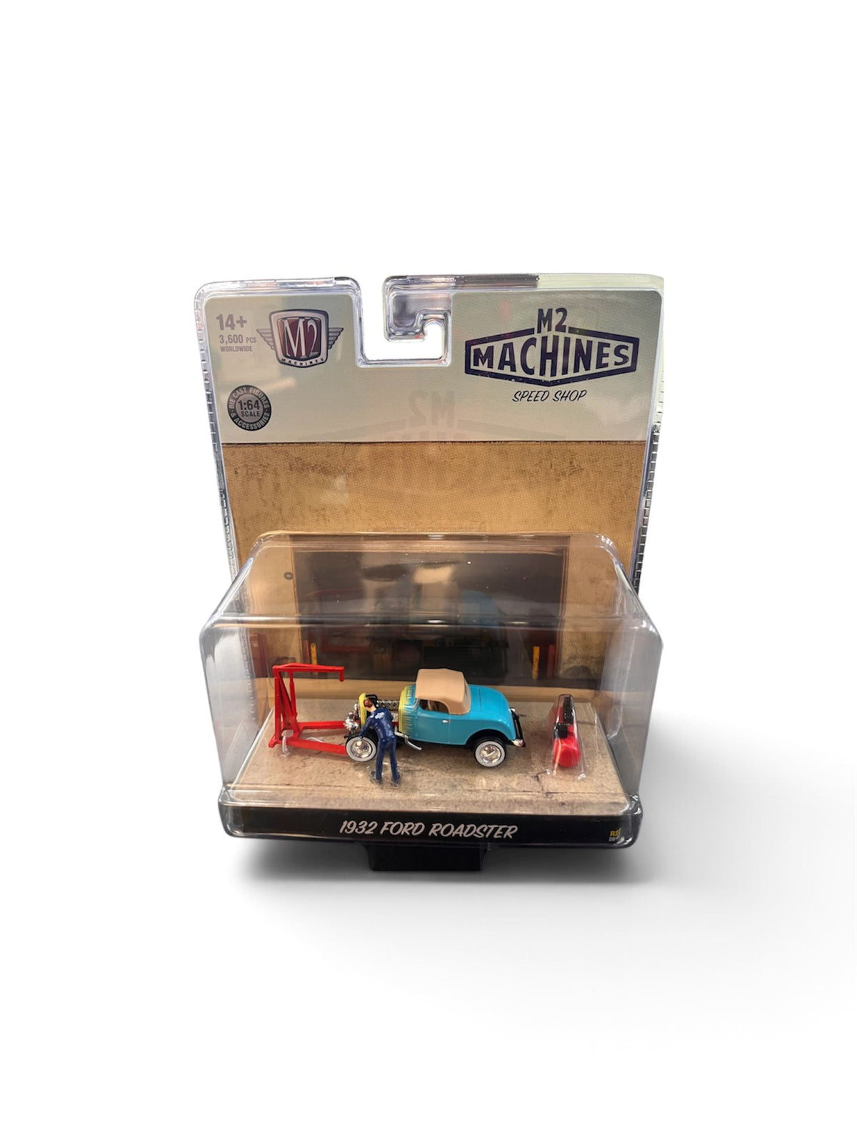 M2Machines 67500-22 Diorama "Speed Shop" 1932 Ford Roadster with Figure