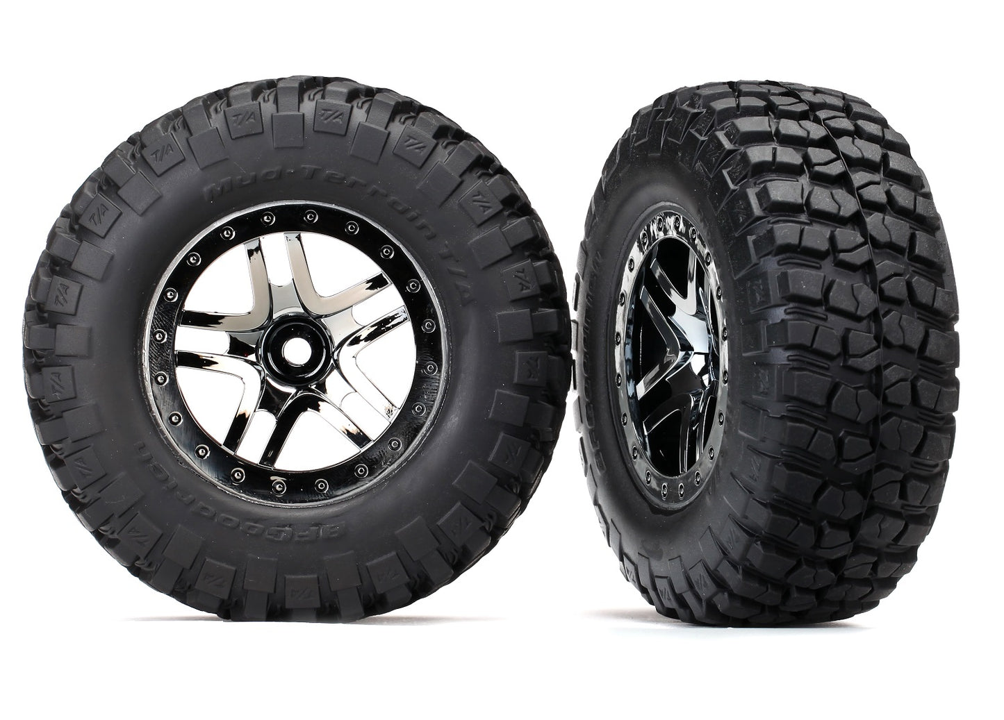 6873T SCT Black Chrome Wheels w/ BFG S1 Tires (2)