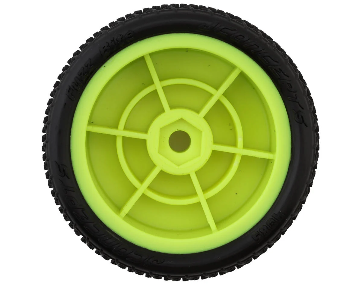 JCO4085-2211 Mini-B Fuzz Bite Pre-Mounted Front Tires (Yellow) (2) (Pink)