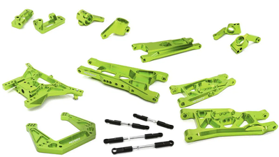 INTC27629GREEN Billet Machined Alloy Suspension Kit 1/10 2WD