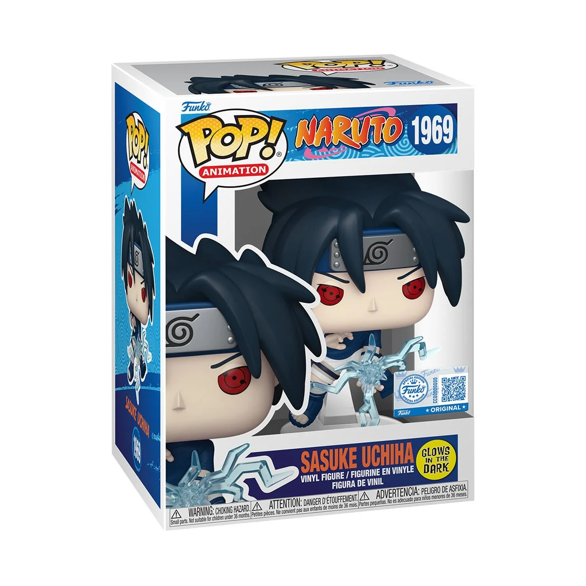 FU82760 Entertainment Earth Exclusive Naruto Sasuke Uchiha (Chidori) Glow-in-the-Dark Funko Pop!