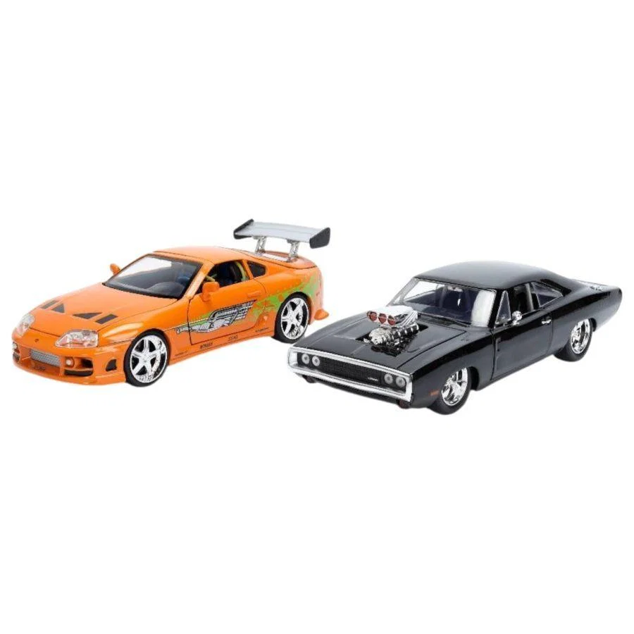 Jada 37542 1:24 Fast & Furious Twin Pack – Dom’s Dodge Charger R/T and Brian’s Toyota Supra – 25 Years of Fast & Furious