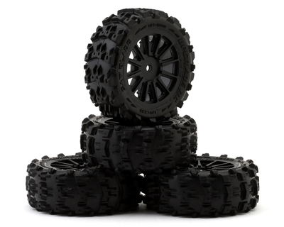 UPG-10010 UpGrade RC Saw Blade Pre-Mounted Tires for ARRMA® Typhon Grom™ (4)