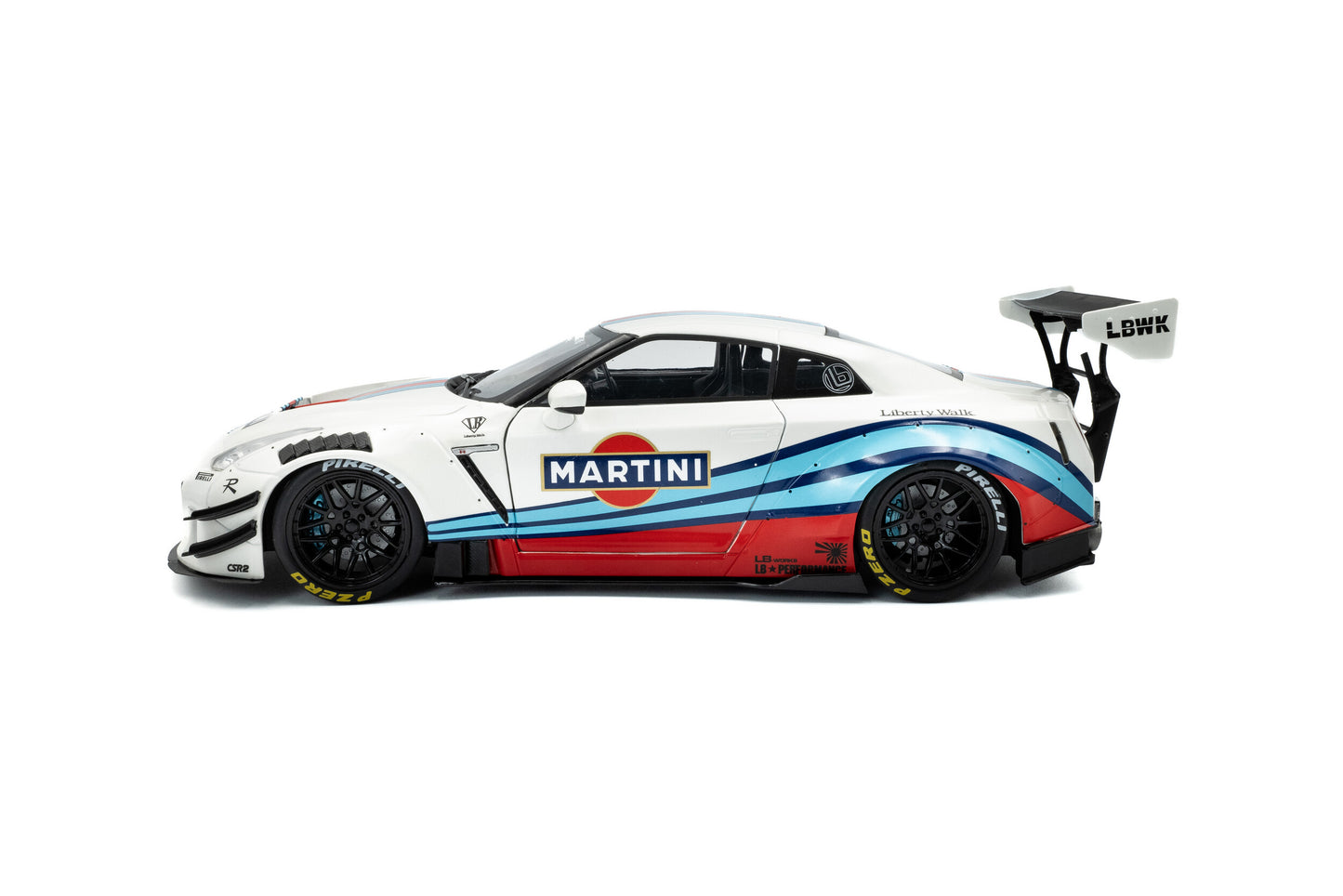 Solido S1805819 1:18 2024 Nissan Skyline GT-R R35 LBWK Liberty Walk MARTINI – White