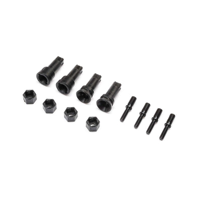 LOS-1935 Wheel Axle & Hex Set: NASCAR