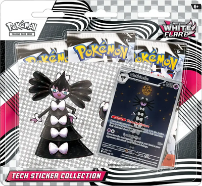 PKU10-10116-108 Pokemon Scarlet & Violet 10.5 White Flare 3 Pack Tech Sticker Collection