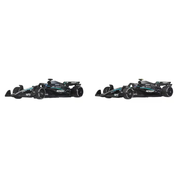 HWJMM93-4B10 HotWheels Premium 2025 2-Pack Mercedes-AMG Petronas F1 Team