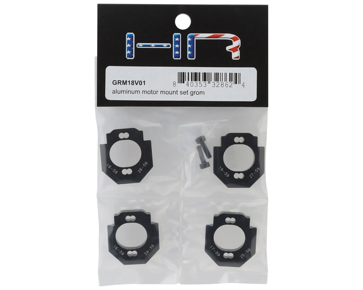 HRGRM18V01 Hot Racing Arrma Grom Aluminum Motor Mount Set (Black) (16-27T)