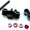 HRVXS2101 1/16 Aluminum Knuckle Axle Carrier Set (Black w/Red Screw)