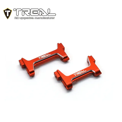 X003KIWZAD TREAL Aluminum 7075 Front and Rear Bumper Mounts Set (F&R) for 1/18 TRX4M-RED